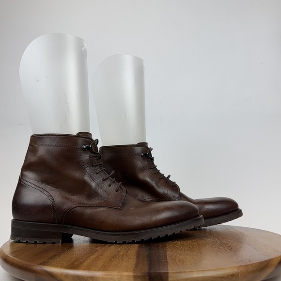 Mens Magnanni Kam II Brown Leather Comfort Lace Up Combat Boots Size 11 M‎ GUC